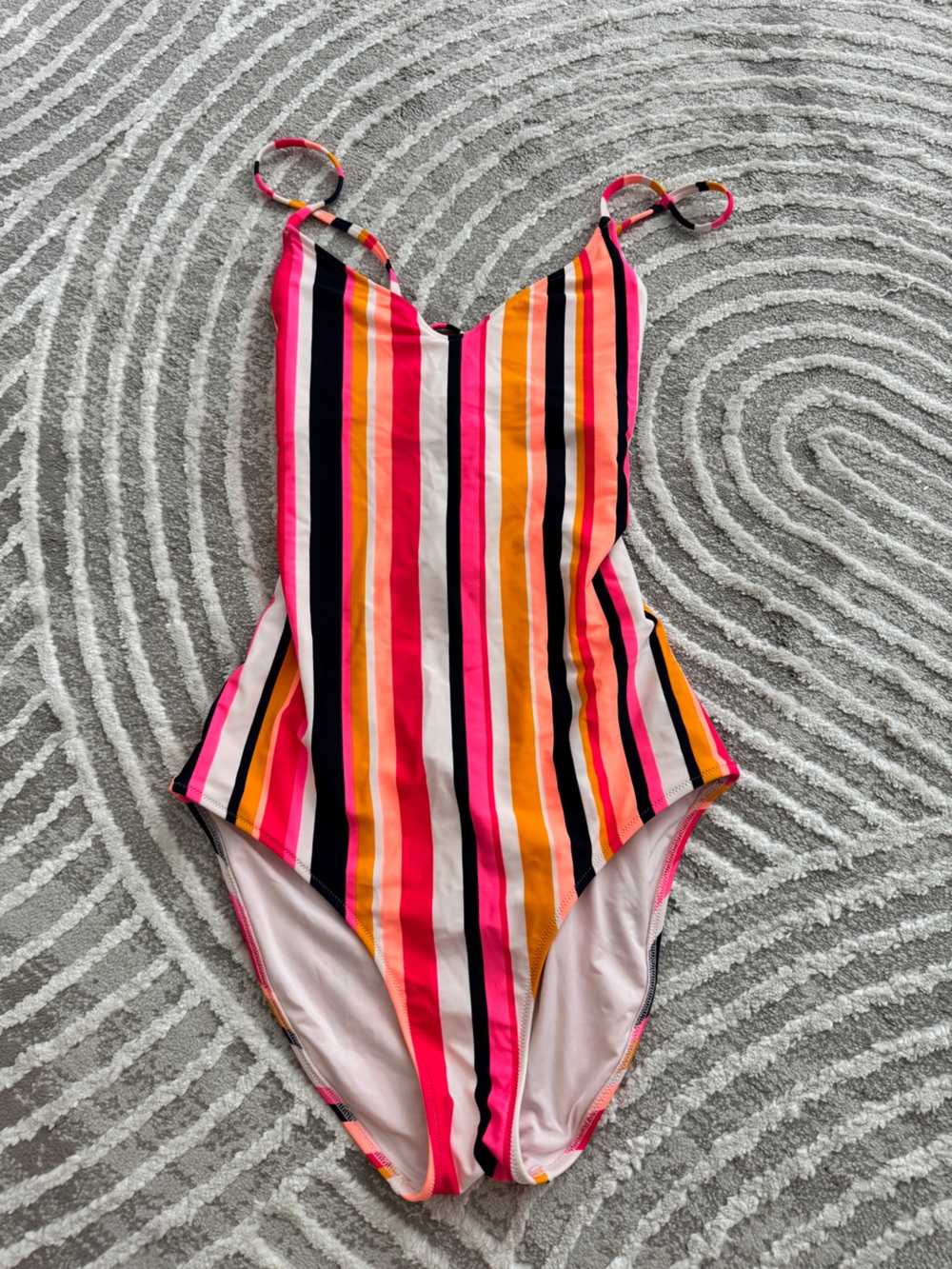 Aerie striped full coverage swim suit